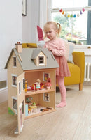 poppenhuis villa met meubels 16-delig