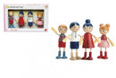poppenhuispoppen familie 4 stuks