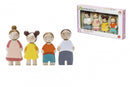 poppenhuispoppen familie 4 stuks hout