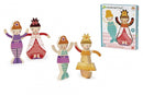 poppenhuispoppen zeemeermin en prinses hout