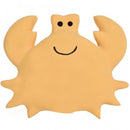 bijt- en badspeeltje met rammelaar krab 10 cm geel