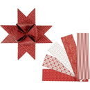papieren XL vlechtstroken 100 cm rood/wit 40 stuks