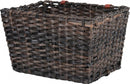 Gevlochten rieten fietsmand Volare L 40 x 32 x 24 cm - zwart