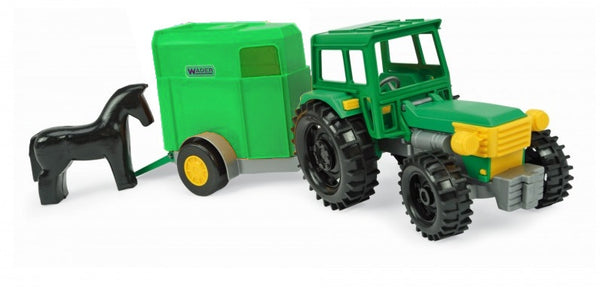 tractor met trailer 36 cm groen