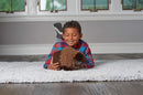 knuffel bison junior 30 cm pluche zwart/bruin