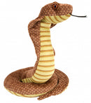 knuffel cobra junior 30 cm pluche bruin/geel