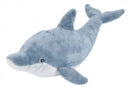 knuffel dolfijn junior 50 cm pluche grijs/wit