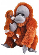 knuffel orang-oetan 30,5 cm pluche bruin 2-delig