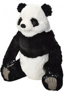 knuffel panda junior 76 cm pluche zwart/wit