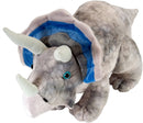 knuffel Triceratops 25 cm pluche grijs/blauw
