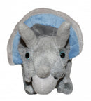 knuffel Triceratops 25 cm pluche grijs/blauw