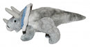 knuffel Triceratops 25 cm pluche grijs/blauw