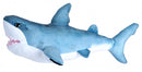 knuffel witte haai junior 30 cm pluche blauw/wit