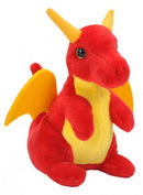 knuffeldraak junior 12 cm pluche rood/geel