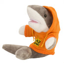knuffelhaai junior 20 cm pluche grijs/oranje