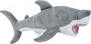 knuffelhaai junior 42 x 21 cm pluche grijs/wit