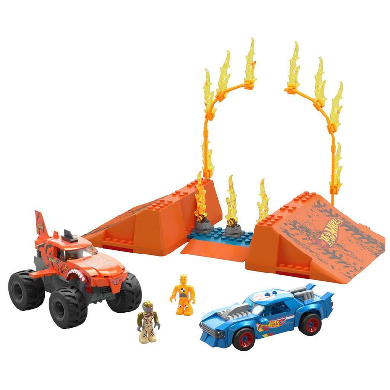 Mega Bloks Hot Wheels Monster Trucks Tiger Shark Chomp Course