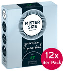 Mister Size 47mm 12x pack of 3