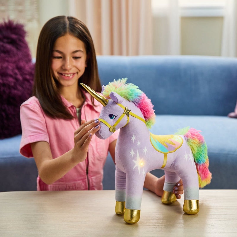 Unicorn Academy Knuffel Eenhoorn Wildstar 38 cm + Licht en Geluid