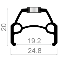 Achterwiel Rodi Connect 28" / 8/9/10 speed / 622 x 19 / met snelspanner en RVS spaken - zwart