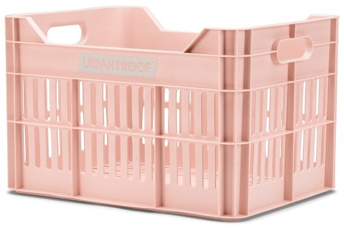 Gerecyclede Fietskrat Urban Proof Click 30 Liter - Pastelroze