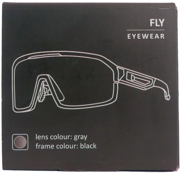Fietsbril Kross Fly UV400 meekleurende lenzen - zwart frame