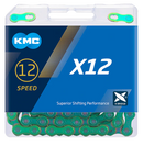 Ketting KMC X12 Waxed 126 schakels - aurora green
