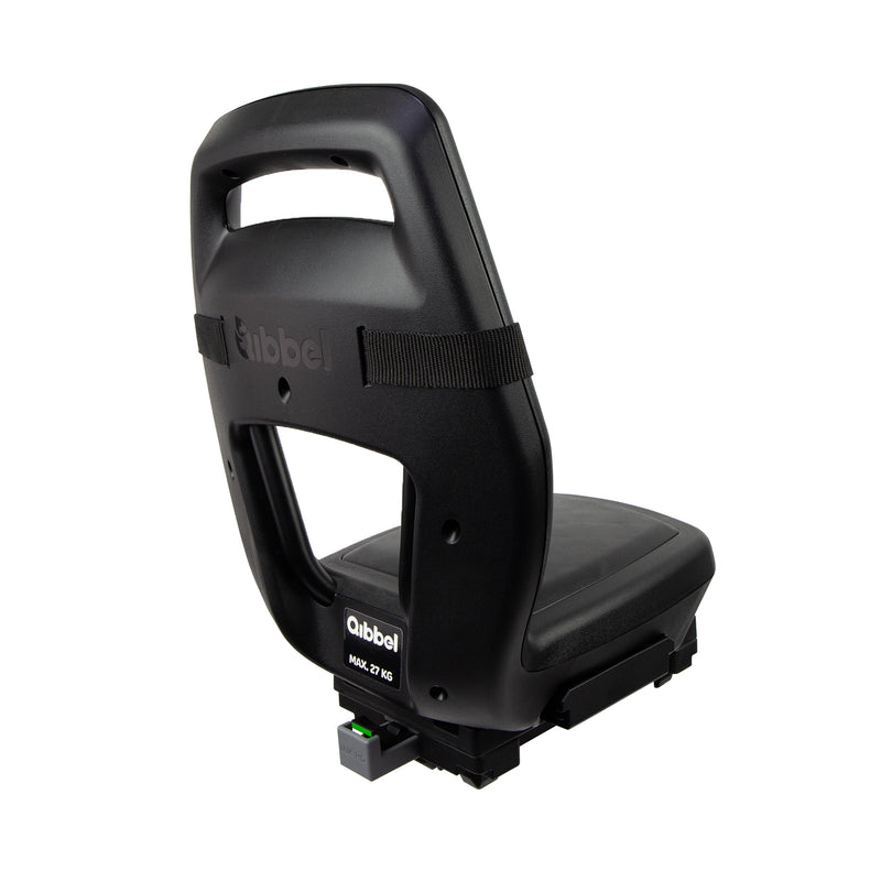 Kinderzitje achter Qibbel Junior 6+  -  MIK HD - met voetsteun en beschermplaat - Midnight Black