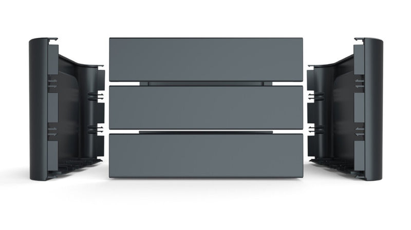 Fietskrat Mirage 'Klik 'n Krat' - zwart-wit - 24L