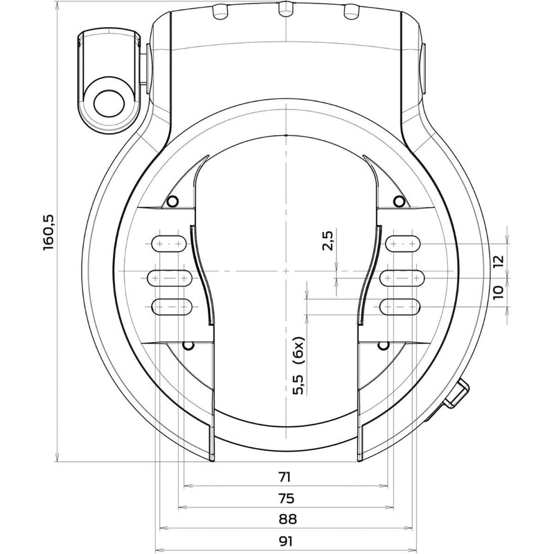 Ringslot Axa Defender - zwart/zilver
