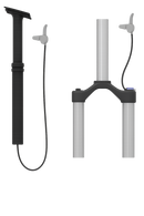 Kabelset Elvedes voor dropper zadelpen / remote lock-out (exclusief remote)