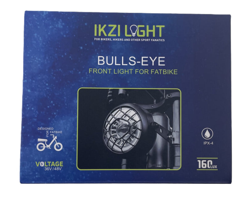 Fatbike koplamp IKZILIGHT Bulls-Eye - zwart