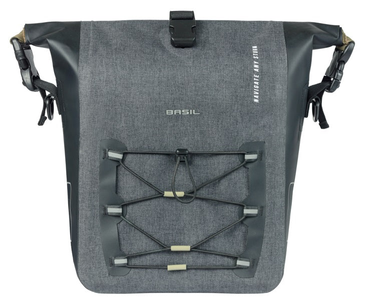 Enkele tas Basil Navigator Storm M MIK 12-15L 14 x 25 x 36 cm  - zwart