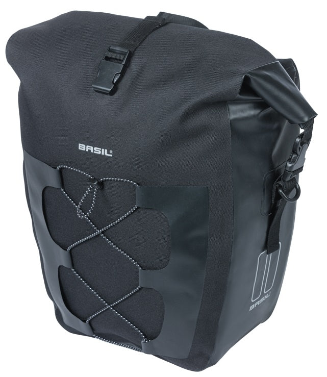 Enkele tas Basil Navigator Waterproof L MIK 25-31L 14 x 26 x 42 cm - zwart