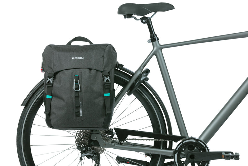 Enkele tas Basil Discovery 365D L MIK 20L 15 x 23 x 35 cm - zwart