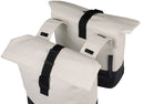 Dubbele fietstas Basil Cove 28-32L 14 x 29 x 36 cm - wit/zwart