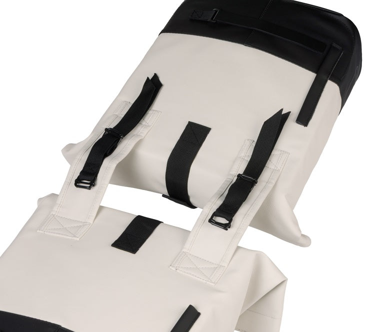 Dubbele fietstas Basil Cove 28-32L 14 x 29 x 36 cm - wit/zwart