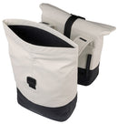 Dubbele fietstas Basil Cove 28-32L 14 x 29 x 36 cm - wit/zwart