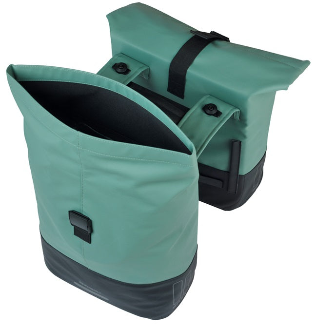 Dubbele fietstas Cove MIK 28-32L 14 x 29 x 36 cm - groen/zwart