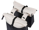 Dubbele fietstas Basil Vive 28-35L 14 x 30 x 38 cm - wit/zwart