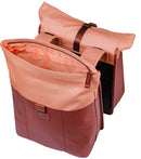 Dubbele fietstas Basil Vive 28-35L 14 x 30 x 38 cm - bordeaux/roze