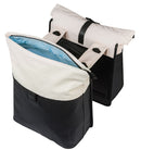 Dubbele fietstas Basil Vive MIK 28-35L 14 x 30 x 38 cm - wit/zwart