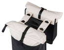 Dubbele fietstas Basil Vive MIK 28-35L 14 x 30 x 38 cm - wit/zwart