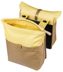 Dubbele fietstas Basil Vive MIK 28-35L 14 x 30 x 38 cm - zand/geel