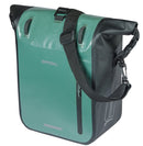 Enkele fietstas Basil Rivo M tarpaulin MIK 12-15L 14 x 25 x 38 cm - groen/zwart