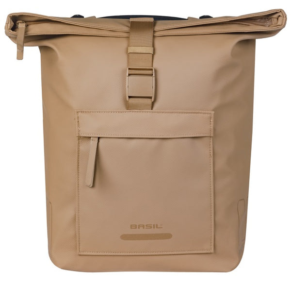 Dubbele fietstas Basil Brooklyn MIK 41L 14 x 30 x 37 cm - zand