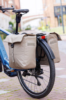 Dubbele fietstas New Looxs Leeds Double - 38 liter - 33 x 18 x 38 cm (2x) - Taupe