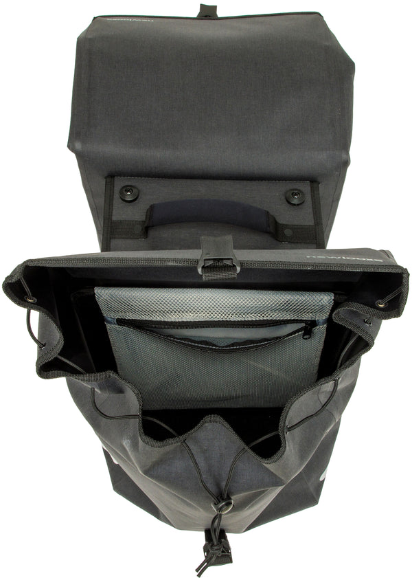 Dubbele fietstas New Looxs Hamar Double MIK 2.0 - 38 liter - 32 x 16 x 40 cm (2x) - Anthracite