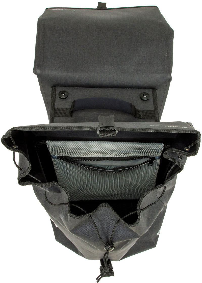 Dubbele fietstas New Looxs Hamar Double MIK 2.0 - 38 liter - 32 x 16 x 40 cm (2x) - Anthracite