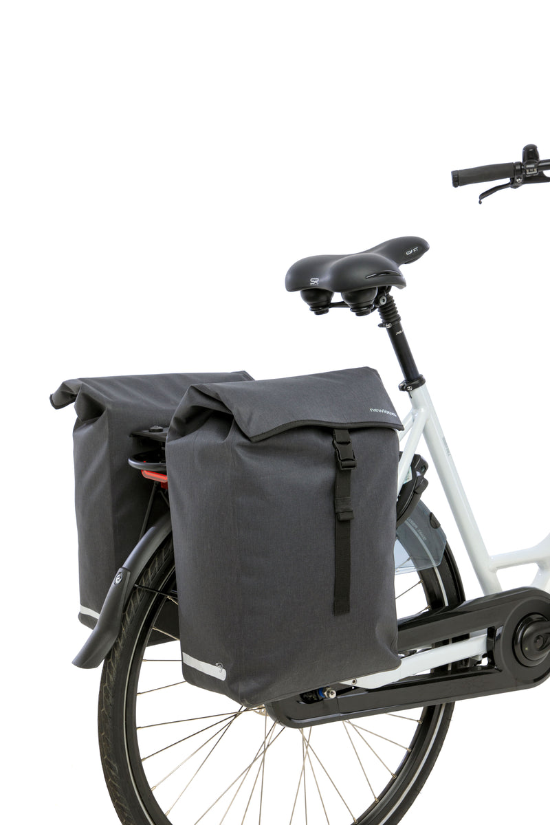 Dubbele fietstas New Looxs Hamar Double MIK 2.0 - 38 liter - 32 x 16 x 40 cm (2x) - Anthracite